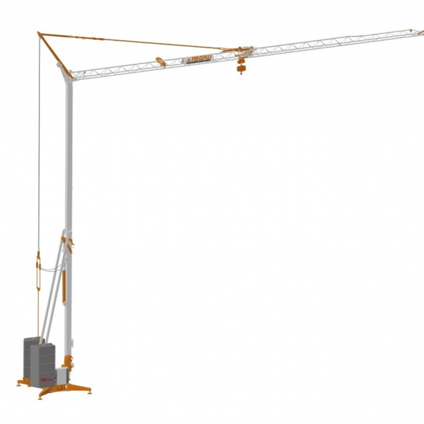 SELF ERECTING CRANE GA 143 MAX LOAD 4000 KG - 14Μ & 1000KG - 43M & 24.4M HEIGHT 