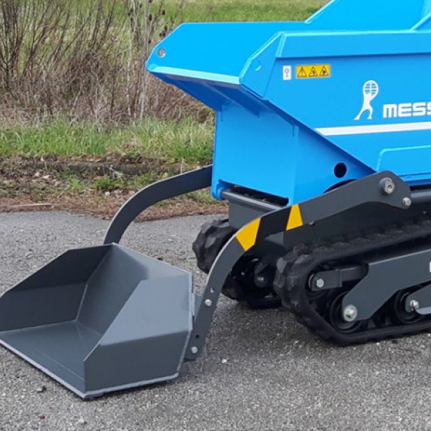 Messersi TC120D mini tracked dumper 1200 kg Messersi TC120D with hydrostatic transmission Messersi TC120D with 2-speed travel Messersi TC120D with 0.44 m³ loading skip Messersi TC120D compact dumper for narrow spaces