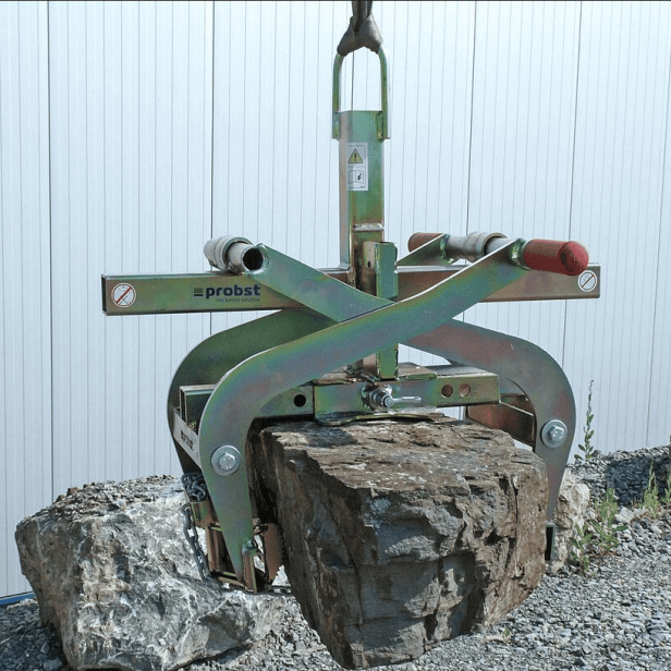 Probst TSZ-UNI 800 Concrete Step Handles TSZ-UNI 800 lifting clamp for paving slabs PROBST TSZ-UNI 800 in use TSZ-UNI 800 grab for kerb stones