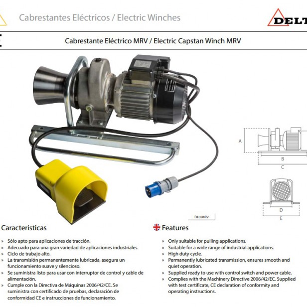 DI.0.MRV Cable puller 750kg 220V