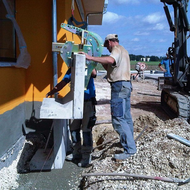 Probst WEZ grab, WEZ grab for L-stones, Probst angular concrete grab WEZ, WEZ lifting clamp Probst