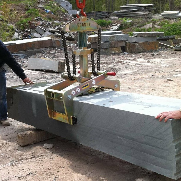 Probst FTZ grab, FTZ grab 5000 kg, Probst grab for prefabricated concrete products, FTZ lifting grab for curbs