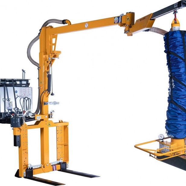 Probst Jumbo-BV-Vario βραχίονας με βεντούζα, ανύψωση και τοποθέτηση πλακών,Probst Jumbo-BV-Vario χρήση σε εργοτάξιο Βεντούζα Probst Jumbo-BV-Vario για πλακάκια