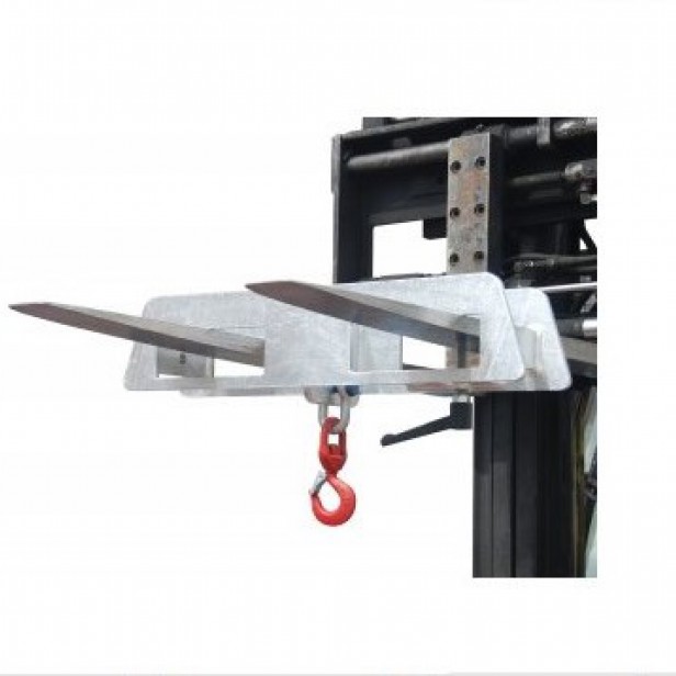 BAUER GALVANIZED CRANE HOOK DOUBLE BASE FOR FORKLIFTS LH-II - 1500KG