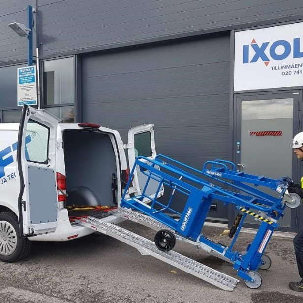 ixolift x400 INOX ATEX ανυψωτικό ατόμων ΡΥΘΜΙΖΟΜΕΝΗ ΠΛΑΤΦΟΡΜΑ ΕΡΓΑΣΙΑΣ για 3974 mm ύψος εργασίας  
