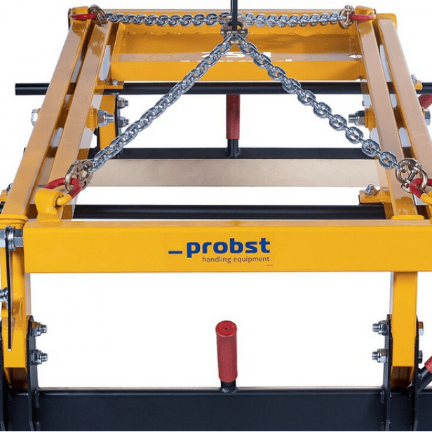 Probst KSZ-300-UNI ανυψωτική αρπάγη Αρπάγη για ασβεστολιθικά στοιχεία Probst KSZ-300-UNI Probst KSZ-300-UNI σε χρήση με γερανό Αρπάγη Probst KSZ-300-UNI με δίχτυ ασφαλείας