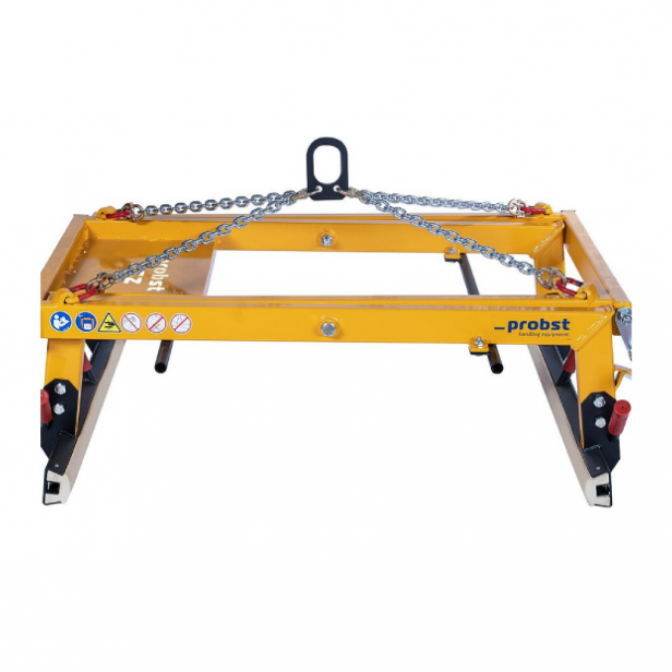 Probst KSZ-300-UNI ανυψωτική αρπάγη Αρπάγη για ασβεστολιθικά στοιχεία Probst KSZ-300-UNI Probst KSZ-300-UNI σε χρήση με γερανό Αρπάγη Probst KSZ-300-UNI με δίχτυ ασφαλείας