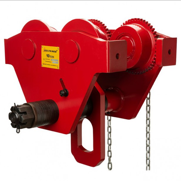 DELTA RED GEARED TROLLEY FOR IPN BEAM WITH 2.5M CHAIN DR003710000  - 10.000KG  