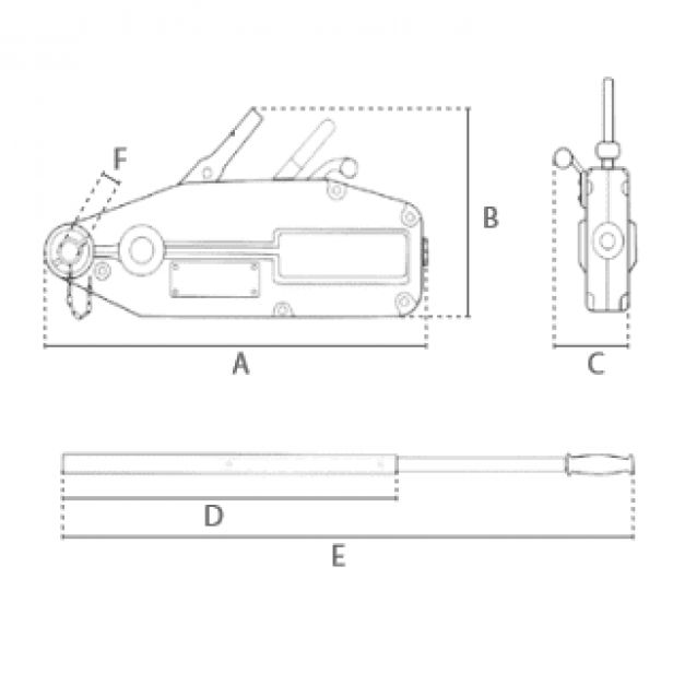 Steelwire GRIP PULLER FOR 1,6  ΤΟΝ WITH OUT WIRE ROPE 