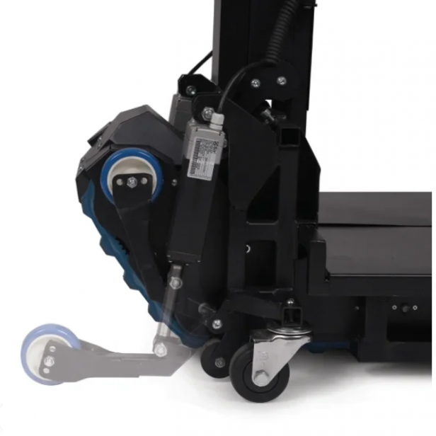 Ερπυστριοφόρο ηλεκτρικό καρότσι για σκάλες 350 kg  Ηλεκτρικό καρότσι μπαταρίας για βαριά φορτία  Καρότσι σκάλας με ερπύστρια  Επαγγελματικό καρότσι 350 κιλά  Καρότσι μεταφοράς φορτίων σε σκάλες