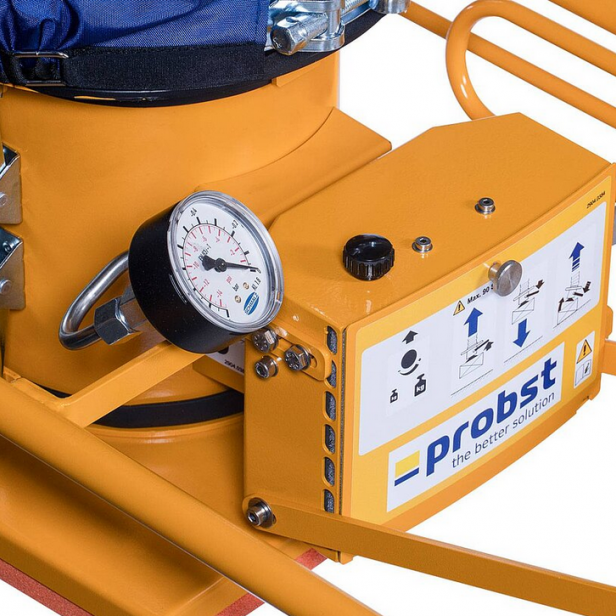 Probst Jumbomobil JM-Vario βραχίονας με βεντούζα Probst JM-Vario ανύψωση και τοποθέτηση πλακών Probst JM-Vario σε χρήση σε εργοτάξιο Βεντούζα JM-Vario Probst για πλακάκια