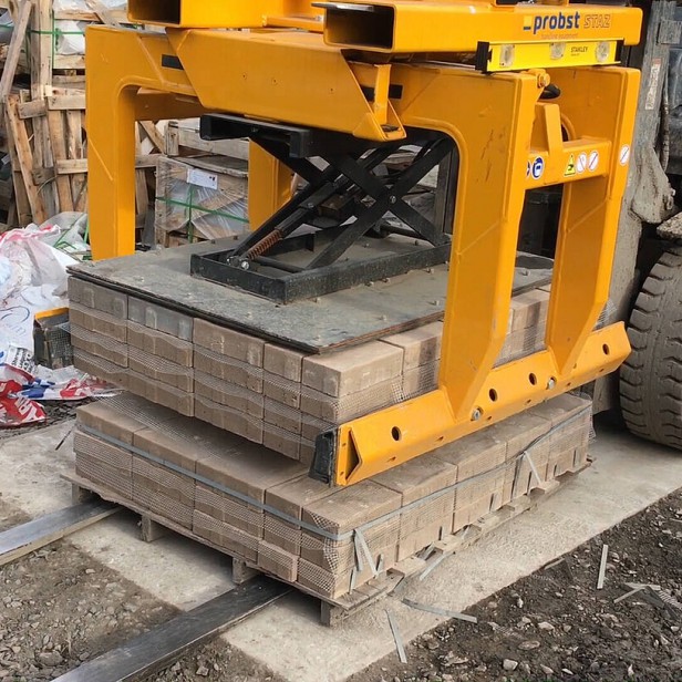 Probst STAZ-SLC Selective Layer Clamp STAZ-SLC lifting clamp for layers PROBST STAZ-SLC with forklift STAZ-SLC clamp without hydraulic connection