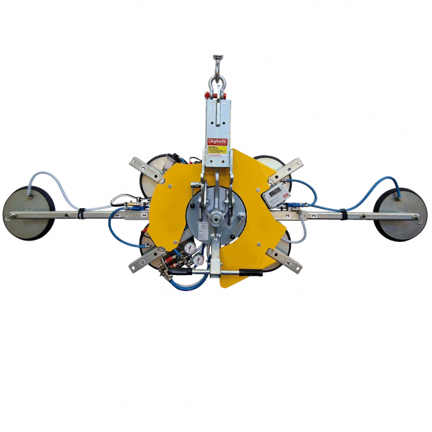  VACUUM LIFTER  for GLASS  (WITH BATTERIES )RIGHETTI VB4+4 RCMBM XL 800kg