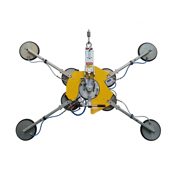  VACUUM LIFTER  for GLASS  (WITH BATTERIES )RIGHETTI VB4+4 RCMBM XL 800kg