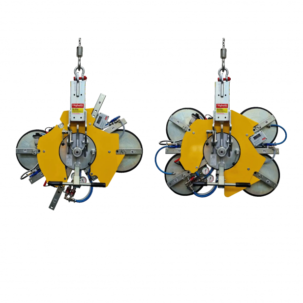  VACUUM LIFTER  for GLASS  (WITH BATTERIES )RIGHETTI  VB4+4 RCMBM d4 XL 1200kg