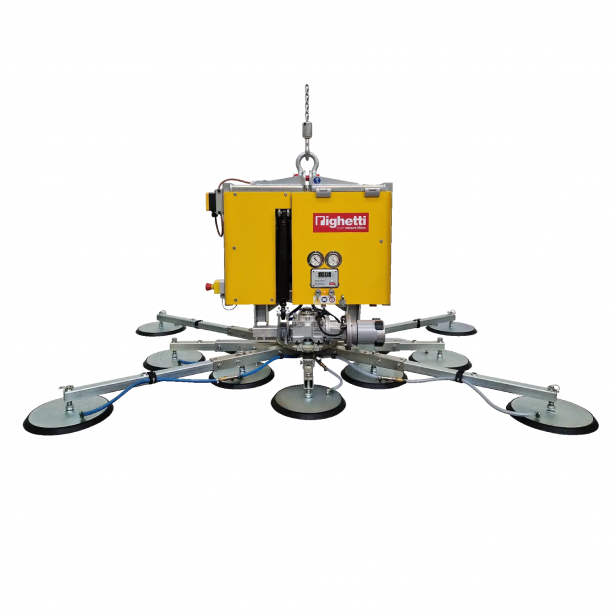  VACUUM LIFTER  for GLASS  (WITH BATTERIES )RIGHETTI  GLE4+8 1200KG