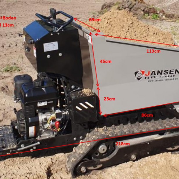 JANSEN TRACKED  MINI DUMPER  RD-300S gasoline UP TO 600KG