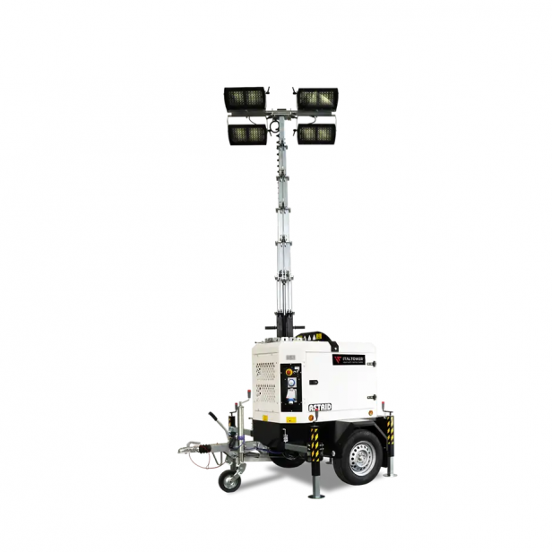 ITALTOWER LIGHTING TOWER WITH POWER GENERATOR & HYDRAULIC LIFTING SYSTEM ASTRID PRO UP TO 8.5M ILLUMINATED AREA 9300SQM