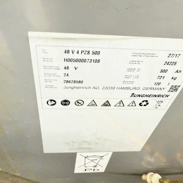  JUNGHEINRICH USED ELECTRIC FORKLIFT EFG213  1.300kg(2017) Triplex BH 205cm 3.Valve 