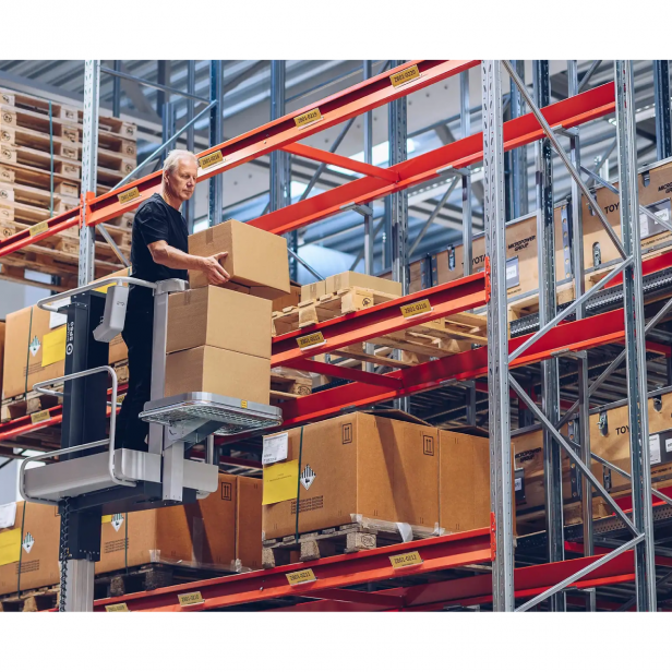 SAFELIFT ORDER PICKER ΜΗΧΑΝΗΜΑ ΣΥΛΛΟΓΗΣ ΠΑΡΑΓΓΕΛΙΩΝ SP50 5M ΥΨΟΣ ΕΡΓΑΣΙΑΣ 165KG