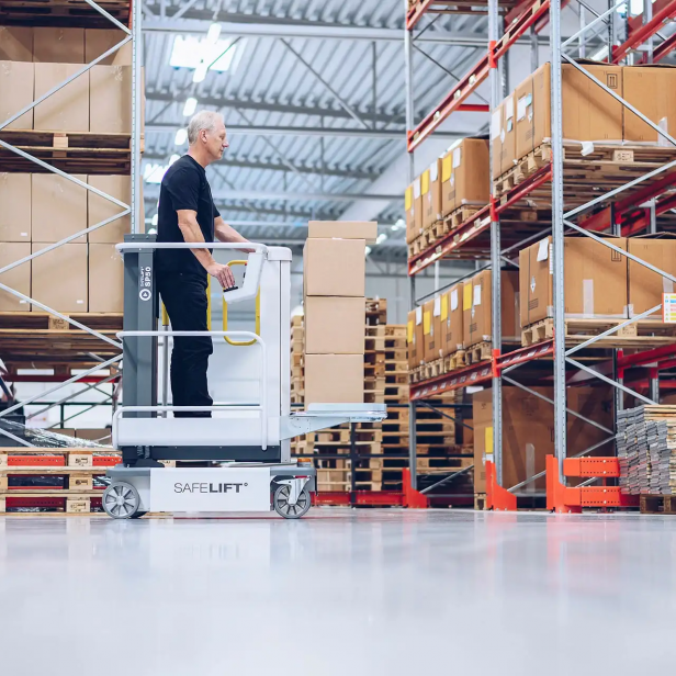 SAFELIFT ORDER PICKER ΜΗΧΑΝΗΜΑ ΣΥΛΛΟΓΗΣ ΠΑΡΑΓΓΕΛΙΩΝ SP50 5M ΥΨΟΣ ΕΡΓΑΣΙΑΣ 165KG