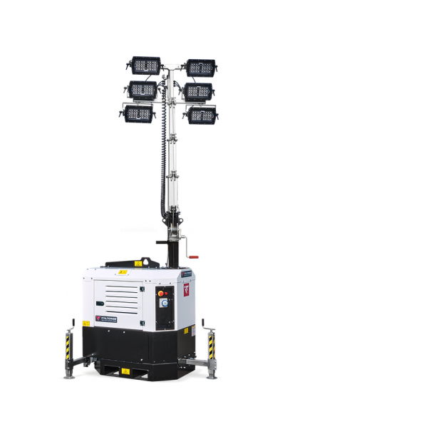 ITALTOWER LIGHTING TOWER WITH POWER GENERATOR & MANUAL LIFTING SYSTEM SITE AIR UP TO 7M ILLUMINATED AREA 7000 SQM 
