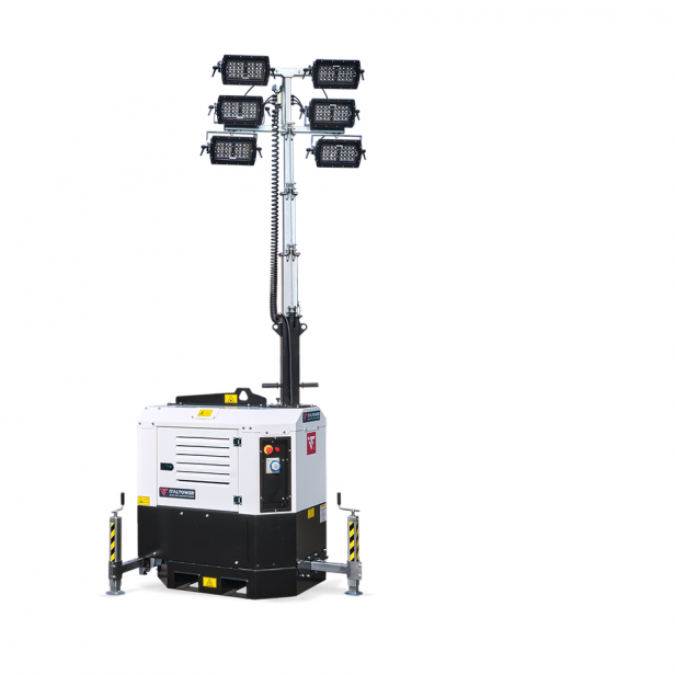 ITALTOWER LIGHTING TOWER WITH POWER GENERATOR & HYDRAULIC LIFTING SYSTEM PRO SKID UP TO 7M ILLUMINATED AREA 7000 SQM 