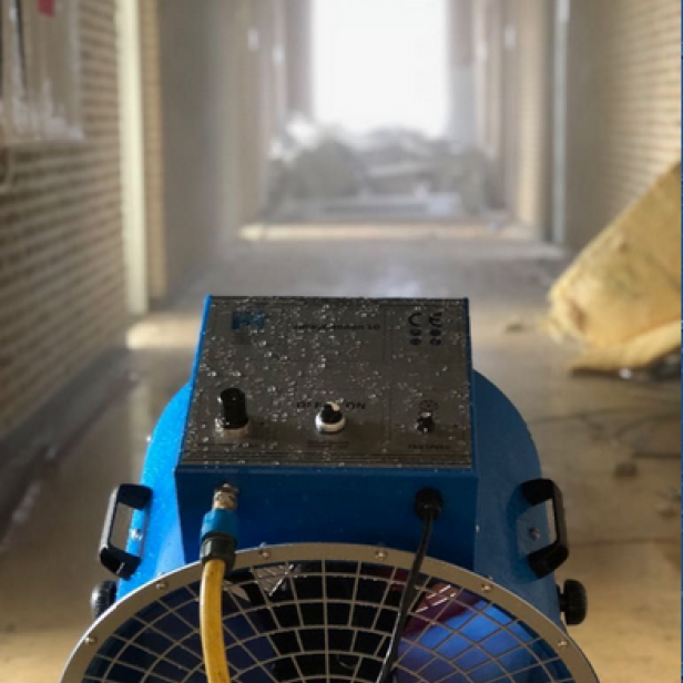 MB Dustcontrol SprayCannon 15 σύστημα καταστολής σκόνης φορητό SprayCannon 15 από MB Dustcontrol SprayCannon 15 με εμβέλεια 15 m για καταστολή σκόνης και οσμών