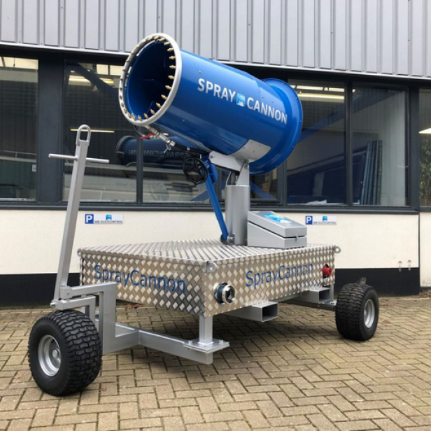 MB Dustcontrol SprayCannon 50 σύστημα καταστολής σκόνης φορητό SprayCannon 50 από MB Dustcontrol SprayCannon 50 με εμβέλεια 50 m και κάλυψη 7000 m²