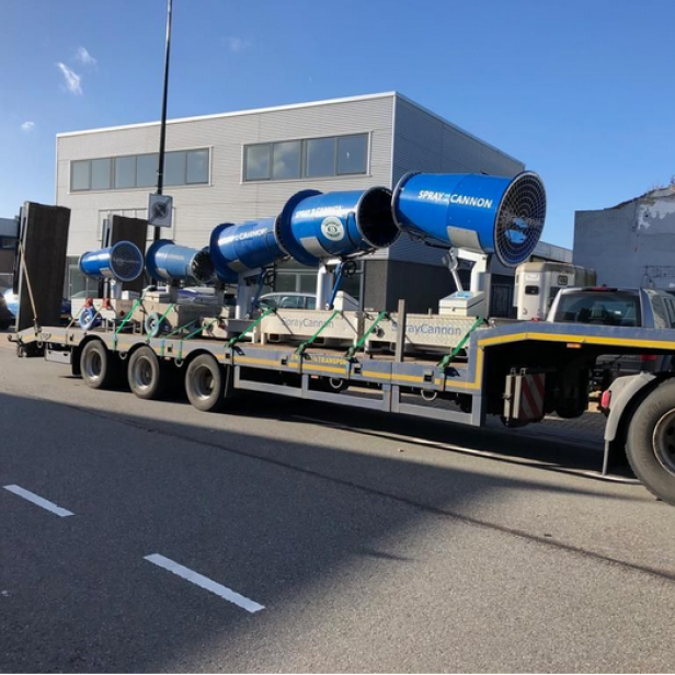 MB Dustcontrol SprayCannon 60 σύστημα καταστολής σκόνης φορητό SprayCannon 60 από MB Dustcontrol SprayCannon 60 με εμβέλεια 60 m και κάλυψη 10.000 m²