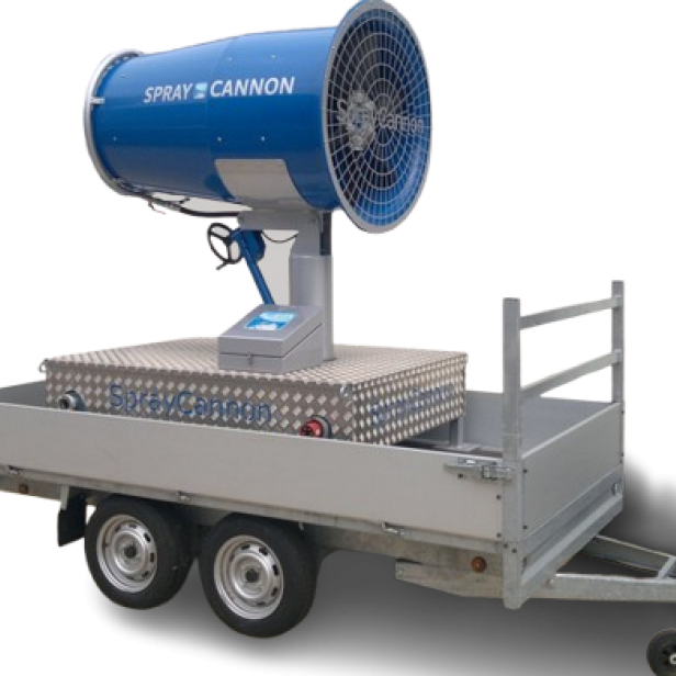 MB Dustcontrol SprayCannon 60 σύστημα καταστολής σκόνης φορητό SprayCannon 60 από MB Dustcontrol SprayCannon 60 με εμβέλεια 60 m και κάλυψη 10.000 m²