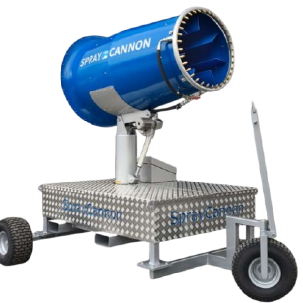 MB Dustcontrol SprayCannon 90 dust suppression system portable SprayCannon 90 by MB Dustcontrol SprayCannon 90 with 90 m throw distance and coverage up to 22,000 m²