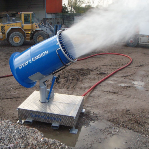 MB Dustcontrol SprayCannon 100 σύστημα καταστολής σκόνης φορητό SprayCannon 100 από MB Dustcontrol SprayCannon 100 με εμβέλεια 100 m και κάλυψη 27.500 m²