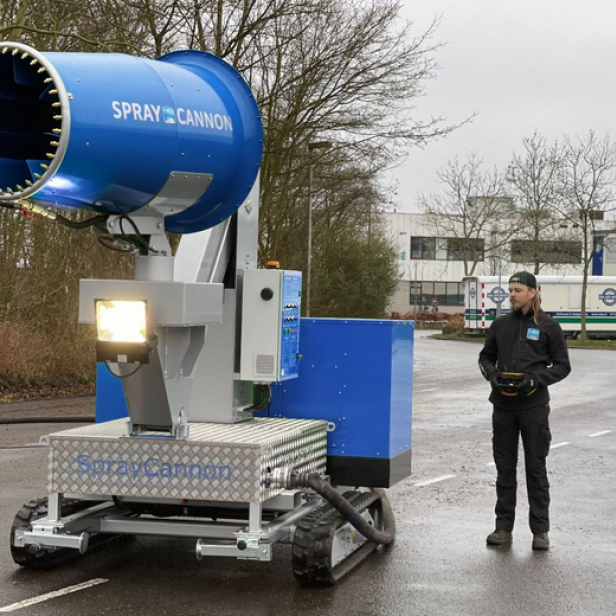 MB Dustcontrol SprayCannon 50/60 -BM/-SBM/-SMT σύστημα καταστολής σκόνης φορητό SprayCannon 50/60 -BM/-SBM/-SMT από MB Dustcontrol SprayCannon 50/60 -BM/-SBM/-SMT με εμβέλεια 60 m και κάλυψη 10.000 m²