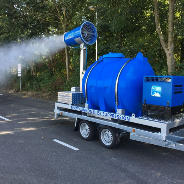 MB Dustcontrol SprayCannon 40 SS-M σύστημα καταστολής σκόνης φορητό SprayCannon 40 SS-M από MB Dustcontrol SprayCannon 40 SS-M με εμβέλεια 40 m και κάλυψη 4.400 m²