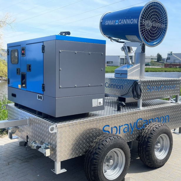 MB Dustcontrol SprayCannon 50 SS σύστημα καταστολής σκόνης φορητό SprayCannon 50 SS από MB Dustcontrol SprayCannon 50 SS με εμβέλεια 50 m και κάλυψη 7.000 m²