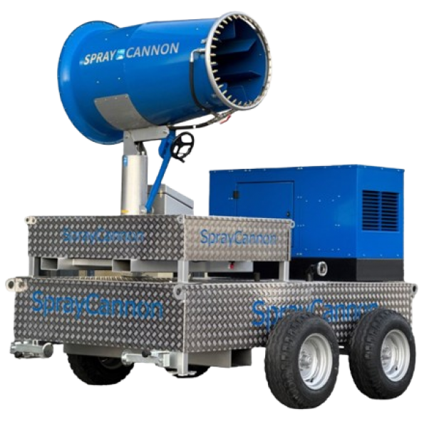MB Dustcontrol SprayCannon 50 SS σύστημα καταστολής σκόνης φορητό SprayCannon 50 SS από MB Dustcontrol SprayCannon 50 SS με εμβέλεια 50 m και κάλυψη 7.000 m²