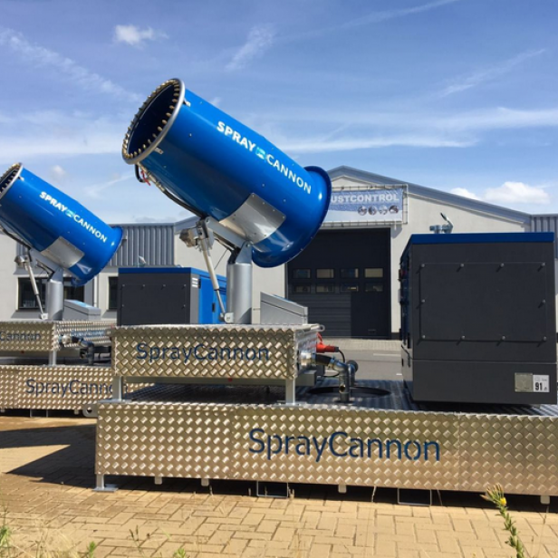 MB Dustcontrol SprayCannon 60 SS σύστημα καταστολής σκόνης φορητό SprayCannon 60 SS από MB Dustcontrol SprayCannon 60 SS με εμβέλεια 60 m και κάλυψη 10.000 m²