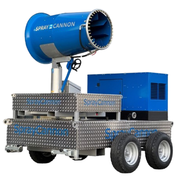 MB Dustcontrol SprayCannon 60 SS σύστημα καταστολής σκόνης φορητό SprayCannon 60 SS από MB Dustcontrol SprayCannon 60 SS με εμβέλεια 60 m και κάλυψη 10.000 m²