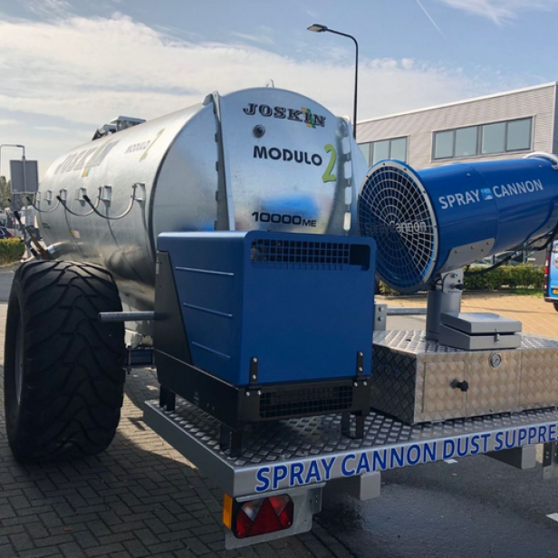 MB Dustcontrol SprayCannon 40–100 SS Heavy Duty σύστημα καταστολής σκόνης φορητό SprayCannon 40–100 SS Heavy Duty από MB Dustcontrol SprayCannon 40–100 SS Heavy Duty με εμβέλεια 40–100 m και κάλυψη 27.500 m²