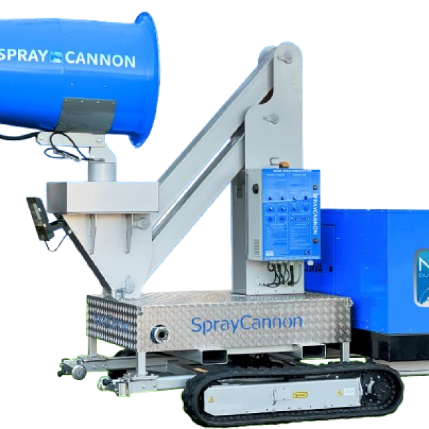 MB Dustcontrol SprayCannon 60-SMT σύστημα καταστολής σκόνης φορητό SprayCannon 60-SMT από MB Dustcontrol SprayCannon 60-SMT με εμβέλεια 60 m και κάλυψη 10.000 m²