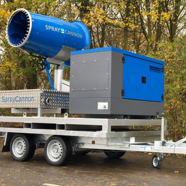 MB Dustcontrol SprayCannon 40–100 SKID dust suppression system portable SprayCannon 40–100 SKID by MB Dustcontrol SprayCannon 40–100 SKID with 40–100 m throw distance and coverage up to 27,500 m²