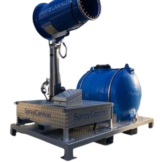 MB Dustcontrol SprayCannon 40–100 SKID dust suppression system portable SprayCannon 40–100 SKID by MB Dustcontrol SprayCannon 40–100 SKID with 40–100 m throw distance and coverage up to 27,500 m²