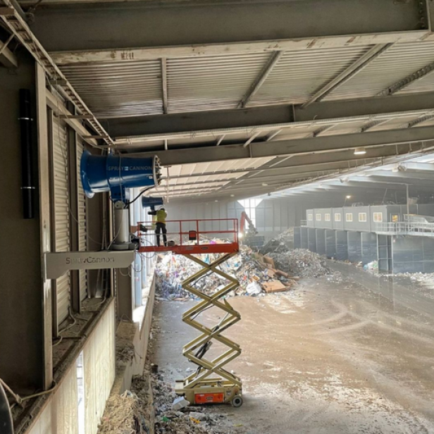 MB Dustcontrol SprayCannon 40 Wall mounted, Σύστημα καταστολής σκόνης, Ψεκαστήρας ομίχλης MB Dustcontrol, Σταθερός ψεκαστήρας σκόνης, Επαγγελματικός εξοπλισμός