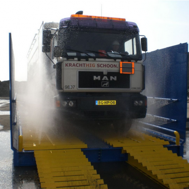 MB Dustcontrol EcoWash, σύστημα πλύσης τροχών, πλατφόρμα πλύσης 4 μέτρων, δεξαμενή ανακύκλωσης 19.000 λίτρων, αυτόματος αισθητήρας εισόδου