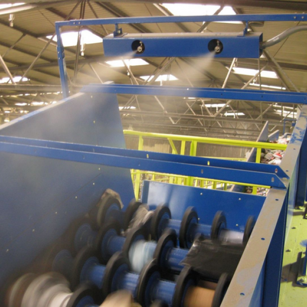 MB Dustcontrol Compressed Air Humidification, σύστημα υγρασίας με πεπιεσμένο αέρα, καταστολή σκόνης σε περιορισμένους χώρους, μεταφορικές ζώνες