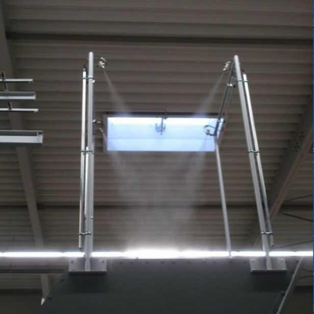 MB Dustcontrol Compressed Air Humidification, σύστημα υγρασίας με πεπιεσμένο αέρα, καταστολή σκόνης σε περιορισμένους χώρους, μεταφορικές ζώνες