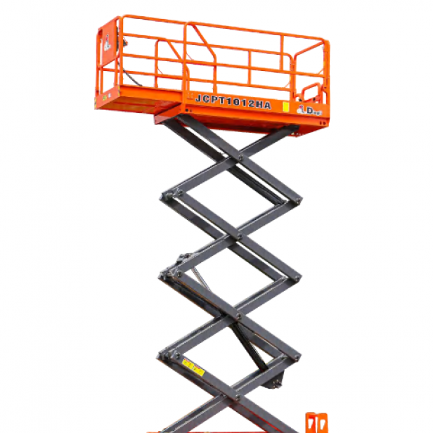 Scissor work platform Dingli  Lifting platform for personnel  Professional scissor lift  Work platform for construction sites  Dingli scissor lift platform