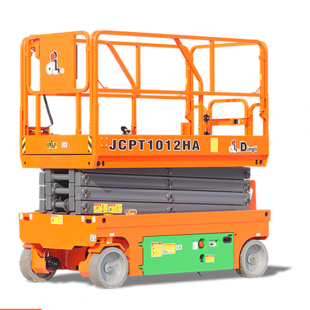 Scissor work platform Dingli  Lifting platform for personnel  Professional scissor lift  Work platform for construction sites  Dingli scissor lift platform