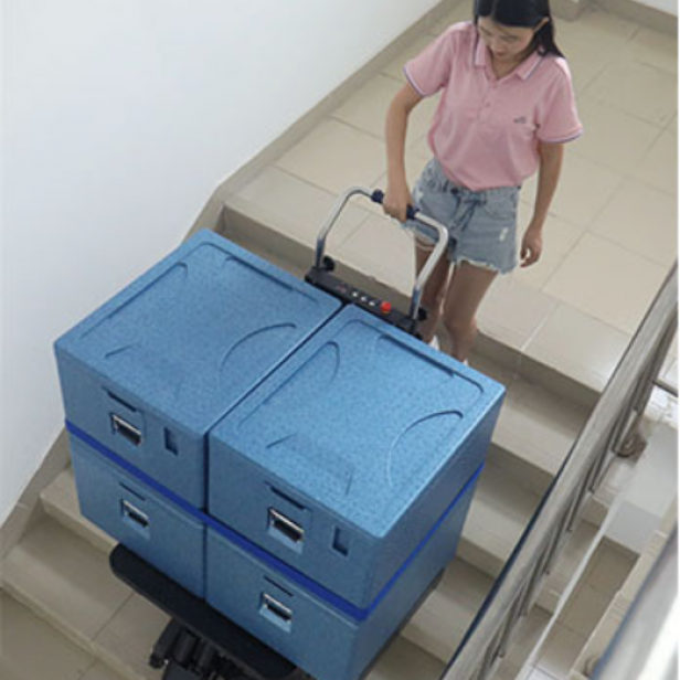 XSTO CT200S Electric track-driven stair climbing trolley, Motorized wheels for autonomous movement, Suitable for indoor and outdoor use, Load capacity up to 200 kg, Professional use